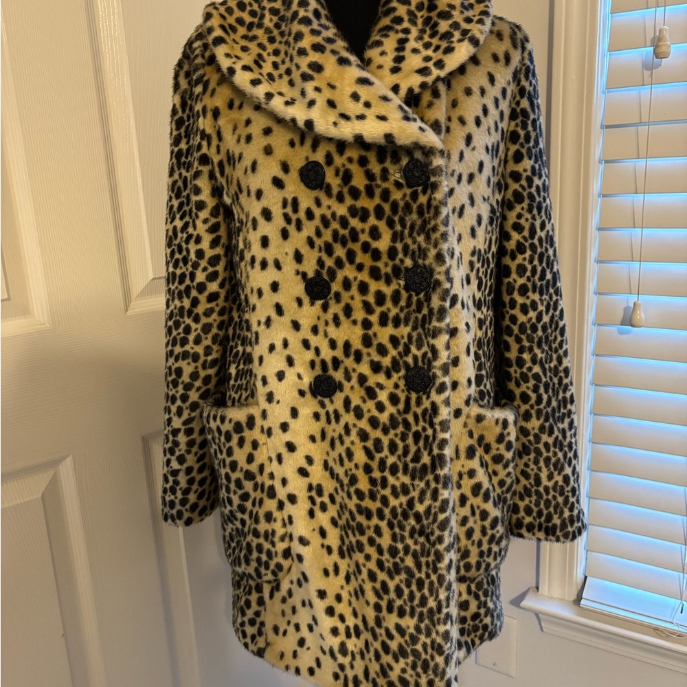 Forever 21 Leopard Print Faux Fur Coat